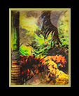 an impressionist view of a garden in San Ignacio, Belize thumbnail
